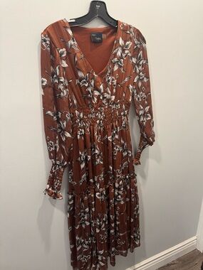 Just Taylor  Floral Smocked Waist Maxi Dress